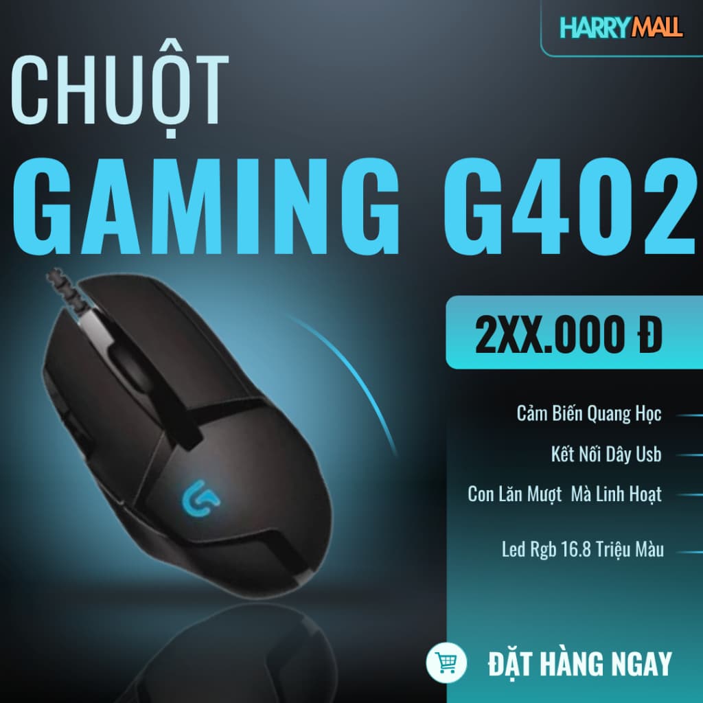 Chuột gaming có dây Logitech G402 OEM